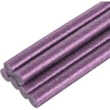 6pcs Full Size Hot Glue Sticks for Glue Gun 0.43 inch x 8 inch Large Glue Sticks, 11 x 200mm Glitter Purple