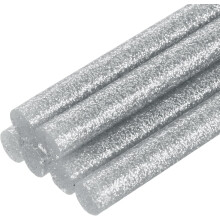 6pcs Full Size Hot Glue Sticks for Glue Gun 0.27 x 8 inch Small Glue Sticks, 7 x 200mm Glitter Silver