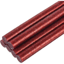 6pcs Full Size Hot Glue Sticks for Glue Gun 0.43 inch x 8 inch Large Glue Sticks, 11 x 200mm Glitter Red