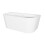 Baridi Back-to-Wall Slim Rim Bath with Overflow System 150cm, Gloss White - DH421 8