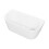 Baridi Back-to-Wall Slim Rim Bath with Overflow System 150cm, Gloss White - DH421 9