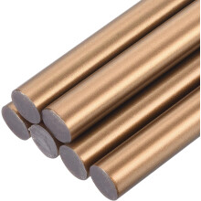 6pcs Full Size Hot Glue Sticks for Glue Gun 0.43 inch x 8 inch Large Glue Sticks, 11 x 200mm Bronze Gold