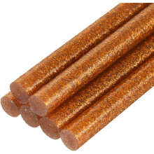 6pcs Mini Hot Glue Sticks for Glue Gun 0.27 x 4 inch Small Glue Sticks, 7 x 100mm Glitter Bronze Gold