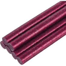 6pcs Full Size Hot Glue Sticks for Glue Gun 0.43 x 8 inch Large Glue Sticks, 11 x 200mm Glitter Rose Red