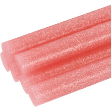 6pcs Full Size Hot Glue Sticks for Glue Gun 0.43 x 8 inch Large Glue Sticks, 11 x 200mm Glitter Bright Red