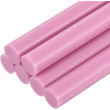 6pcs Mini Hot Glue Sticks for Glue Gun 0.43 x 4 inch Large Glue Sticks, 11 x 100mm Pink