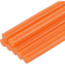 6pcs Full Size Hot Glue Sticks for Glue Gun 0.27 x 8 inch Small Glue Sticks, 7 x 200mm Orange
