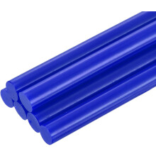 6pcs Mini Hot Glue Sticks for Glue Gun 0.43 x 4 inch Large Glue Sticks, 11 x 100mm Bright Blue