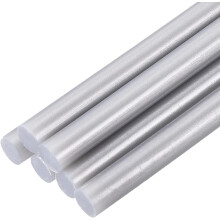 6pcs Full Size Hot Glue Sticks for Glue Gun 0.27 x 8 inch Small Glue Sticks, 7 x 200mm Metallic Silver