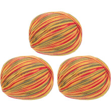 100% Wool Yarn, 4-Ply Wool Roving Luxurious and Soft Yarn Hand Dyed Yarn for Hand Knitting Crocheting, 3.52 OZ, 306 Yard (Red/Yellow/Beige, 3 Ball)