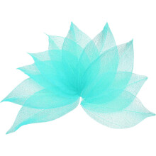 100 Pcs Blue Skeleton Leaves, 2"- 3" Rubber Tree Scrapbooking Dried Pressed Leaves Vein for Photo Albums Crafts Wedding Cards Arrangements Decor Gifts