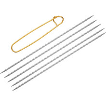 5Pcs US 2(2.75mm) Double Pointed Knitting Needle 7.87 Inches Length Stainless Steel Sweater Stitching Needles with Stitch Holder for Handmade Projects