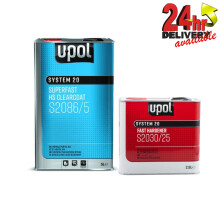 UPol S2086 2K Lacquer Acrylic Superfast Clearcoat 5L with Fast Hardener