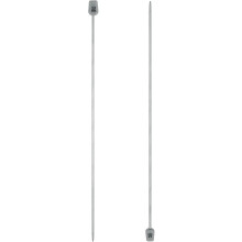 2Pcs 2.5mm(C) Single Pointed Knitting Needles Stainless Steel 9.84 Inches Length Metal Weaving Tool for Handmade Projects DIY Knitting