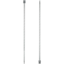 2Pcs 5.5mm(I) Single Pointed Knitting Needles Stainless Steel 13.8 Inches Length Metal Weaving Tool for Handmade Projects DIY Knitting