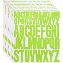 8 Sheet Vinyl Letter Stickers, 1 Inch, 2 Inch 416Pcs Self Adhesive Alphabet Stickers Waterproof Decals for Wall Poster Window DIY Crafts Art Making, L
