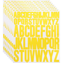 8 Sheet Vinyl Letter Stickers, 1 Inch, 2 Inch 416Pcs Self Adhesive Alphabet Stickers Waterproof Decals for Wall Poster Window DIY Crafts Art Making, Y