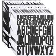 12 Sheet Vinyl Letter Sticker, 1 Inch, 2 Inch 624Pcs Self Adhesive Alphabet Stickers Waterproof Decals for Wall Poster Window DIY Crafts Art Making, B