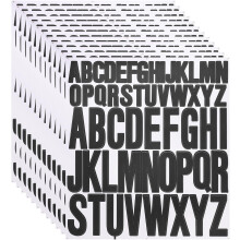12 Sheet Vinyl Letter Stickers, 1 Inch, 2 Inch 624Pcs Self Adhesive Alphabet Stickers Waterproof Decals for Wall Poster Window DIY Crafts Art Making,