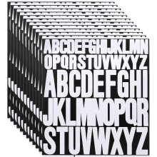 12 Sheet Vinyl Letter Stickers, 1 Inch, 2 Inch 624Pcs Self Adhesive Alphabet Stickers Waterproof Decals for Wall Poster Window DIY Crafts Art Making,