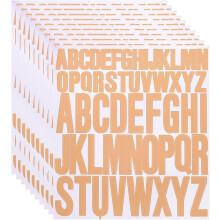 10 Sheet Vinyl Letter Stickers, 1 Inch, 2 Inch 520Pcs Self Adhesive Alphabet Stickers Waterproof Decals for Wall Poster Window DIY Crafts Art Making,