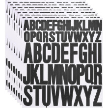 8 Sheet Vinyl Letter Stickers, 1 Inch, 2 Inch 416Pcs Self Adhesive Alphabet Stickers Waterproof Decals for Wall Poster Window DIY Crafts Art Making, B