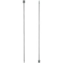 2Pcs 5mm(H) Single Pointed Knitting Needles Stainless Steel 13.8 Inches Length Metal Weaving Tool for Handmade Projects DIY Knitting