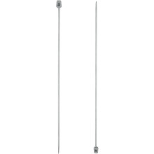 2Pcs 3.5mm(E) Single Pointed Knitting Needles Stainless Steel 13.8 Inches Length Metal Weaving Tool for Handmade Projects DIY Knitting
