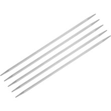 5Pcs Knitting Needle 3mm Diameter 5.9 Inches Length Stainless Steel Double Pointed Sweater Stitching Needles for Handmade Projects DIY Knitting