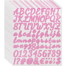 608Pcs 8Sheets Glitter Letter Stickers, Self-Adhesive Alphabet Sticker Letter Number Decal Kit Symbols Alphabet Decals for Crafts Scrapbooking Classro