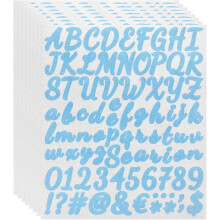 608Pcs 8Sheets Glitter Letter Stickers, Self-Adhesive Alphabet Sticker Letter Number Decal Kit Symbols Alphabet Decals for Crafts Scrapbooking Classro