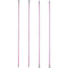 4Pcs Aluminum Knitting Needles 5mm (US Size 8) Single Pointed Knitting Needle 13.8 Inches Length Metal Weaving Tool for Handmade Projects DIY, Pink