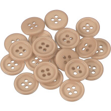 22 Pcs Beige Resin Button, 3/5 Inch(15mm) Round 4 Holes Sewing Buttons, Small Size Flatback Button for DIY Craft Making Clothes Sewing Handmade Orname