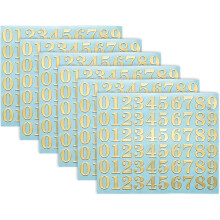 6 Sheets Letter Stickers 0.59" 3D Mini Letter Stickers Metal Self Adhesive Alphabet Labels for Scrapbooking DIY Poster Craft Wall Doors Sign Decor(Gol