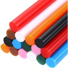 16pcs Mini Hot Glue Gun Sticks 4-inch x 0.43-inch 11 x 100mm, Black, White, Bright Red, Coffee, Deep Green, Sky Blue, Orange, Pink