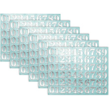 6 Sheets Letter Stickers 0.59" 3D Mini Letter Stickers Metal Self Adhesive Alphabet Labels for Scrapbooking DIY Poster Craft Wall Doors Sign Decor(Sil