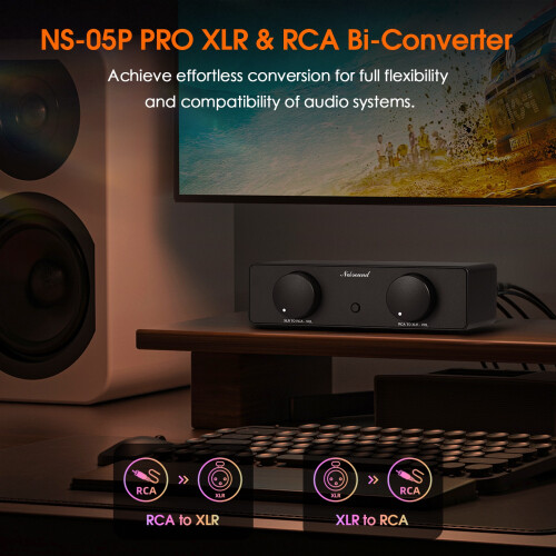 Active RCA to XLR Converter True Balanced Bi-Directional with Independent Volume 2