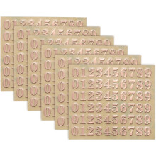 6 Sheets Letter Stickers 0.35" 3D Mini Letter Stickers Metal Self Adhesive Alphabet Labels for Scrapbooking DIY Poster Craft Wall Doors Sign Decor(Ros