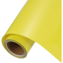 Yellow Permanent Vinyl, 12 Inch x 5ft Adhesive Vinyl Roll for Decal Cutting, Signs, Scrapbooking, DIY Craft, Home Decorations
