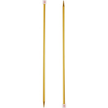 2Pcs 6mm Aluminum Straight Knitting Needles Single Pointed 13.8 Inches Length US Size J (Size 10) Metal Weaving Tool for Handmade Projects DIY Knittin