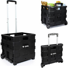 25Kg Multipurpose Foldable Shopping Trolley Cart Handle Wheel Camping Caddy Boot