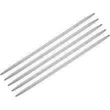 5Pcs Knitting Needle 4mm Diameter 5.9 Inches Length Stainless Steel Double Pointed Sweater Stitching Needles for Handmade Projects DIY Knitting