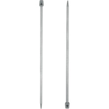 2Pcs 6mm(J) Single Pointed Knitting Needles Stainless Steel 13.8 Inches Length Metal Weaving Tool for Handmade Projects DIY Knitting