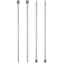 4Pcs 5mm(H) Single Pointed Knitting Needles Stainless Steel 9.84 Inches Length Metal Weaving Tool for Handmade Projects DIY Knitting