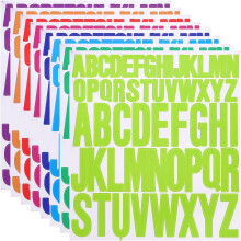 8 Sheet Vinyl Letter Sticker, 1 Inch, 2 Inch 416Pcs Self Adhesive Alphabet Stickers Waterproof Decals for Wall Poster Window DIY Crafts Art Making, 8
