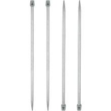 4Pcs 7mm Single Pointed Knitting Needles Stainless Steel 13.8 Inches Length Metal Weaving Tool for Handmade Projects DIY Knitting