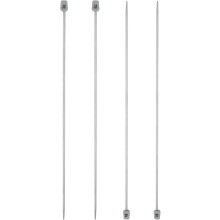 4Pcs 3.5mm(E) Single Pointed Knitting Needles Stainless Steel 13.8 Inches Length Metal Weaving Tool for Handmade Projects DIY Knitting