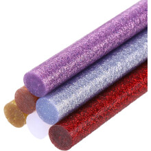 6pcs Glitter Hot Glue Sticks 4 inch x 0.43 inch Large Glue Sticks, 100 x 11mm 6 Color