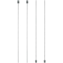 4Pcs 2.5mm(C) Single Pointed Knitting Needles Stainless Steel 13.8 Inches Length Metal Weaving Tool for Handmade Projects DIY Knitting