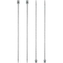 4Pcs 4.5mm(7) Single Pointed Knitting Needles Stainless Steel 9.84 Inches Length Metal Weaving Tool for Handmade Projects DIY Knitting
